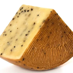 Fromage de Brebis Italien (Pecorino) au poivre noir – Affinage Moyen – Lait Cru Artisanal – L’Élégance Épicée – Cooperativa Agricola au cœur e la Calabre Calabre Fromage de Brebis Italien (Pecorino) au poivre noir - Affinage Moyen - Lait Cru Artisanal – L’Élégance Épicée -