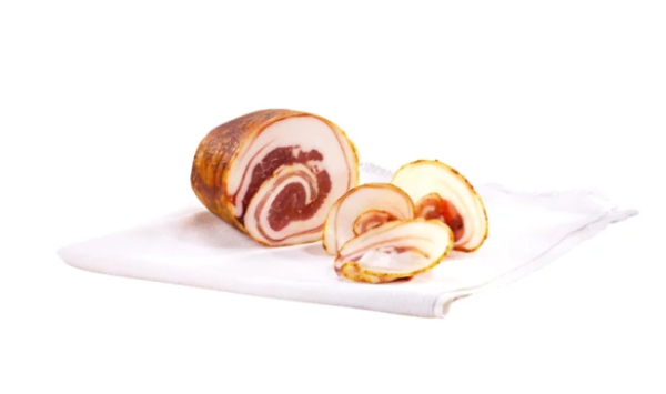 Pancetta roulé de Porc Noir d’Aspromonte – Pièce env. 0,6 kg -Fraîcheur 48h – saveur douce Le gout authentique de la Calabre Charcuterie Calabraise Pancetta roulé de Porc Noir d’Aspromonte - Pièce env. 0,6 kg -Fraîcheur 48h - saveur douce