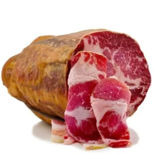 Charcuterie : Capocollo di Martina Franca – viande du cou du porc, doux, épicé et légèrement fumé– Pièce de 1 kg « Santoro Salumi » Charcuteries traditionnelles Capocollo di Martina Franca 1kg Charcuterie : Capocollo di Martina Franca - viande du cou du porc, doux, épicé et légèrement fumé– Pièce de 1 kg "Santoro Salumi"