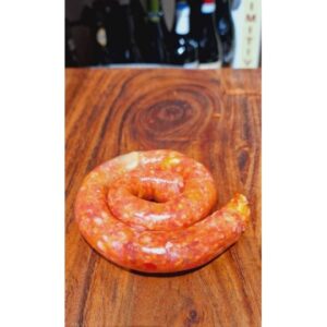 Boucherie : saucisse artisanale  Bœuf & Porc – Piment & Champignons (1 kg)