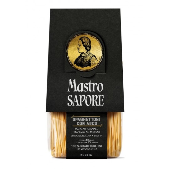 pâtes italiennes Spaghettoni con Arco (500g) – Mastro Sapore (Puglia) Les Racines du Sud Blé dur Puglia. pâtes italiennes Spaghettoni con Arco (500g) – Mastro Sapore (Puglia)