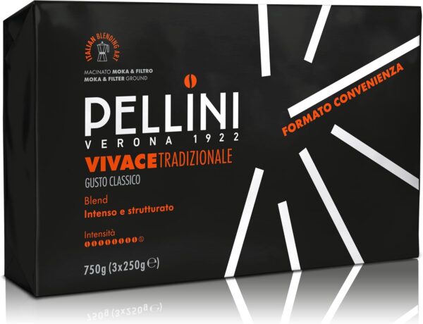 ☕ Pellini N.42 Tradizionale – Caffè Macinato per Moka Offerte italiane da Amazon café 3×250 g ☕ Pellini N.42 Tradizionale – Caffè Macinato per Moka