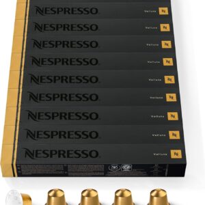 Pack de 100 capsules Nespresso Original Volluto – Intensité 4 – Espresso doux & fruité café : couleur café, que j'aime ta couleur café 37€ Pack de 100 capsules Nespresso Original Volluto – Intensité 4 – Espresso doux & fruité