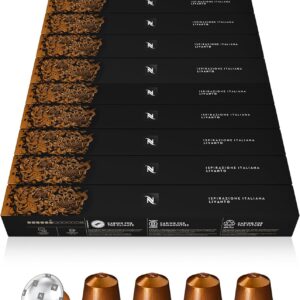 Nespresso Livanto – 100 capsules – Intensité 6 – Espresso rond & caramel café : couleur café, que j'aime ta couleur café arabica brésil Nespresso Livanto – 100 capsules – Intensité 6 – Espresso rond & caramel