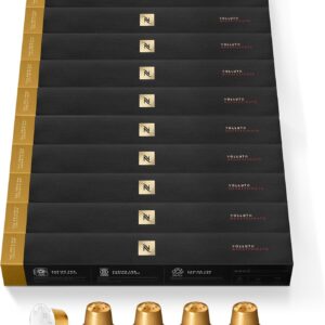 Nespresso Volluto Decaffeinato – 100 capsules – Intensité 4 – Espresso doux café : couleur café, que j'aime ta couleur café arabica décaféiné Nespresso Volluto Decaffeinato – 100 capsules – Intensité 4 – Espresso doux