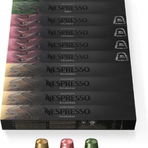 Nespresso Master Origins – 100 capsules – India, Colombia, Nicaragua café : couleur café, que j'aime ta couleur café assortiment nespresso original Nespresso Master Origins – 100 capsules – India, Colombia, Nicaragua