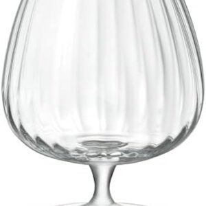 Luigi Bormioli Optica – Lot de 4 verres à cognac 46,5 cl | Cristal SON.hyx | Design rétro cannelé marque Luigi Bormioli 5 cl Luigi Bormioli Optica – Lot de 4 verres à cognac 46,5 cl | Cristal SON.hyx | Design rétro cannelé
