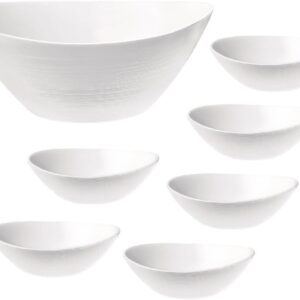 Bormioli Rocco Prometheus – Service macédoine 7 pièces | Verre opale trempé | Saladier + 6 coupelles marque Bormioli Rocco bormioli rocco prometheus Bormioli Rocco Prometheus – Service macédoine 7 pièces | Verre opale trempé | Saladier + 6 coupelles