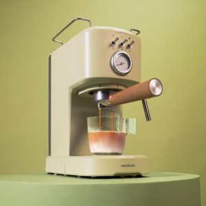 Cecotec Power Espresso 20 Retro Green – Machine Expresso 20 Bars Thermoblock avec Manomètre L’Excellence de l’Extraction buse vapeur cappuccino Cecotec Power Espresso 20 Retro Green – Machine Expresso 20 Bars Thermoblock avec Manomètre