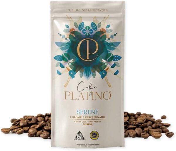 Café Platino Serene – Décaféiné Colombie 100% Arabica Supremo 250 g