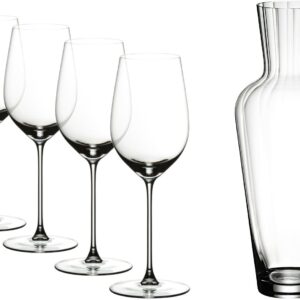 RIEDEL Veritas – 4 verres Riesling/Zinfandel + Carafe Moselle | Cristal premium
