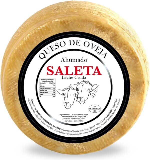 Fromage de brebis fumé 2,2 kg – Manchego artisanal Saleta