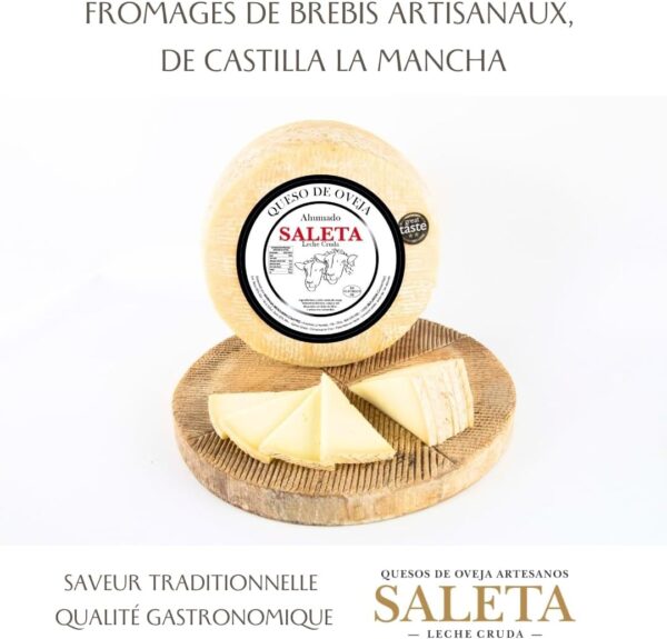 Fromage de brebis fumé 2,2 kg – Manchego artisanal Saleta