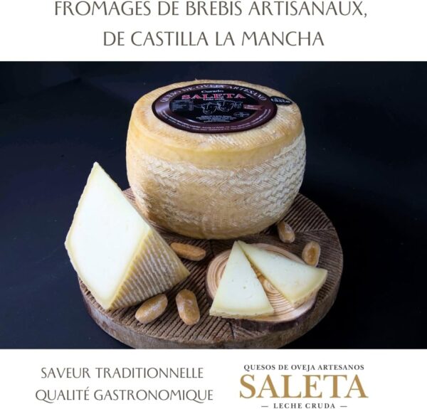 61bAocOuo6L._AC_SL1080_ Fromage de brebis affiné 2,2 kg – Manchego artisanal Saleta