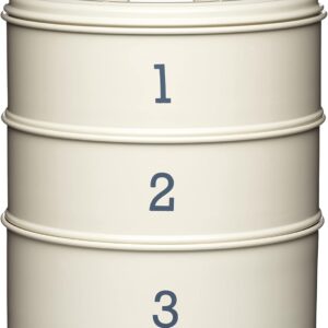KitchenCraft Living Nostalgia – Boîte à gâteaux 3 compartiments | Métal crème antique | Rangement sans plastique KitchenCraft alternative plastique cuisine KitchenCraft Living Nostalgia – Boîte à gâteaux 3 compartiments | Métal crème antique | Rangement sans plastique