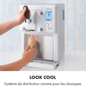 Klarstein Sweet Sundae Blanc – Sorbetière 1,5 L Turbo 40 min | Compresseur sans pré‑refroidissement 🍨 Machines à glace italienne, sorbetières & moules à glaces dessert maison Klarstein Sweet Sundae Blanc – Sorbetière 1,5 L Turbo 40 min | Compresseur sans pré‑refroidissement