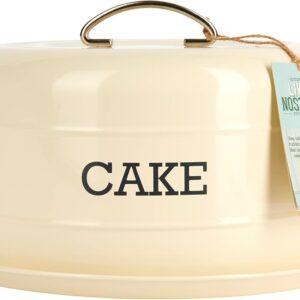 KitchenCraft Living Nostalgia – Boîte à gâteaux hermétique 28,5 × 18 cm | French Grey & Crème Antique | Style vintage
