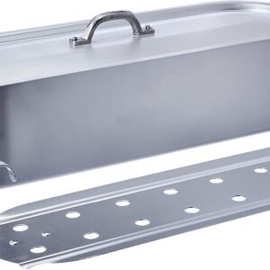 Pentole Agnelli poissonnière 45 cm – aluminium BLTF – grille + couvercle – idéale truite saumonée Agnelli aluminium BLTF Pentole Agnelli poissonnière 45 cm – aluminium BLTF – grille + couvercle – idéale truite saumonée