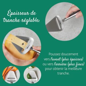 BOSKA Coupe‑fromage Copenhagen – Trancheuse Inox Légère et Robuste, Compatible Lave‑vaisselle