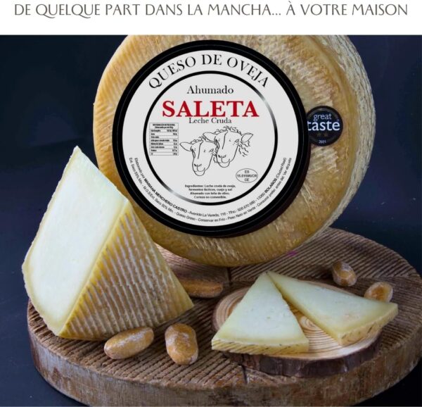 Fromage de brebis fumé 2,2 kg – Manchego artisanal Saleta