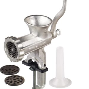 Hachoir à viande manuel en fonte n°5 | 3 disques + embout | Coffret cadeau | Prix mini KitchenCraft embout saucisse Hachoir à viande manuel en fonte n°5 | 3 disques + embout | Coffret cadeau | Prix mini