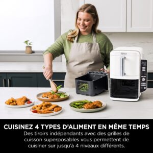 Ninja Double Stack XL Air Fryer – 9,5 L | Friteuse verticale compacte, 2 tiroirs, 6 fonctions Ninja marque américaine air fryer 9.5l Ninja Double Stack XL Air Fryer – 9,5 L | Friteuse verticale compacte, 2 tiroirs, 6 fonctions