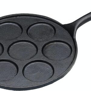 KitchenCraft – Poêle à blinis en fonte 24 cm | 7 trous | Induction, four & feu de camp KitchenCraft fonte lourde cuisson uniforme KitchenCraft – Poêle à blinis en fonte 24 cm | 7 trous | Induction, four & feu de camp