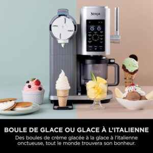 Ninja CREAMi Scoop & Swirl – 13-en-1 grise platine | Glaces italiennes, gelato & desserts maison Ninja marque américaine amazon creami Ninja CREAMi Scoop & Swirl – 13-en-1 grise platine | Glaces italiennes, gelato & desserts maison