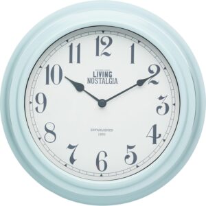 KitchenCraft Living Nostalgia – Horloge murale vintage 25,5 cm | Bleu Vintage & Gris Français | Affichage analogique KitchenCraft décoration murale vintage KitchenCraft Living Nostalgia – Horloge murale vintage 25,5 cm | Bleu Vintage & Gris Français | Affichage analogique