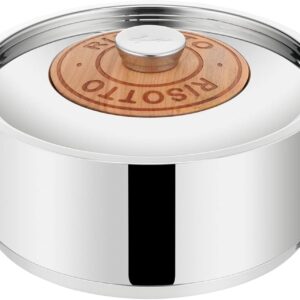 517a--6YlDS._AC_SL1500_ Sauteuse à Risotto Lagostina Emozione Ø 24cm | Risottiera Inox & Cerisier