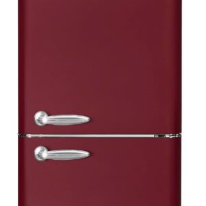 Schneider SCB300VWR Refrigerateur Combine Vintage 304L Rouge Bordeaux
