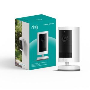Ring Caméra Extérieure Plus Sans Fil Vidéo Retinal 2K WiFi 6 Batterie | Esprit Mezzogiorno