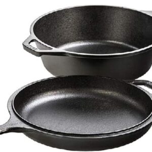 51WKOjVyH-L._AC_SL1177_ Cocotte Combinée 2-en-1 en Fonte Lodge : Faitout 3L et Poêle 26cm Tout-en-Un