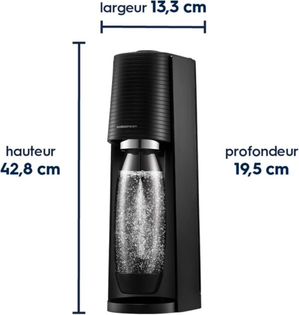 Machine à Eau Pétillante SodaStream Terra Noire | Kit Complet