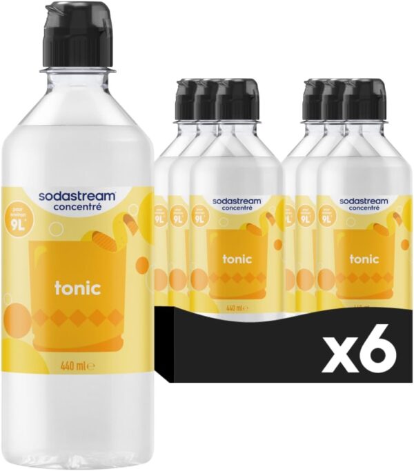 Lot de 6 Concentrés SodaStream Tonic 440ml - Préparez jusqu'à 54L