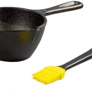 51xmlmrmLEL._AC_SL1000_ Pot à Fondre en Fonte Lodge 450ml avec Pinceau Silicone | Esprit Mezzogiorno | made in USA