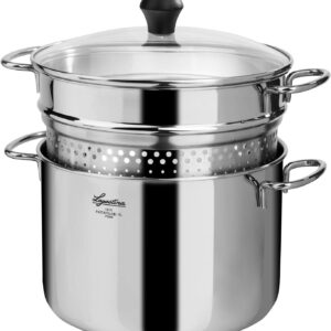 615HJ6jEkLL._AC_SL1500_ Marmite à Pâtes Lagostina Pastaiola Ø 22cm | Cuiseur Inox avec Panier perforé (Passoire)