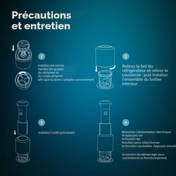Sorbetière Portable Cecotec Gelatec Easymove - Machine à Glaces Crémeuses 250W