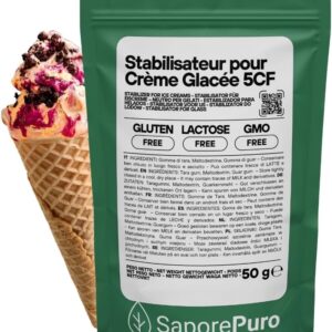 61Aph6KJAqL._AC_SL1080_ Stabilisateur Naturel Glaces et Sorbets SaporePuro 50g | Neutre 5CF Italie