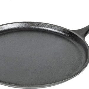 61As+2ZUM8L._AC_SL1500_ Plaque Ronde en Fonte Lodge 26,5 cm : L'Ustensile Polyvalent pour Pancakes et Tortillas