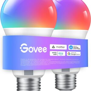 Govee Ampoule Connectee E27 RGBWW Lot de 2 WiFi Bluetooth Matter 800lm