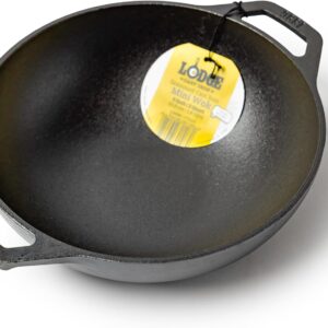 61JXuUkOhWL._AC_SL1500_ Mini Wok en Fonte Lodge 23 cm : Cuisson Saine et Saisie Parfaite sur Induction