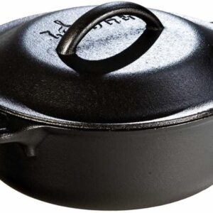 61JtfBqCE5L._AC_SL1250_ Cocotte en Fonte Naturelle Lodge 1,9L avec Couvercle | Esprit Mezzogiorno | Made in USA