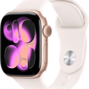 61KAyvQBc4L._AC_SL1500_ Apple Watch Series 11 GPS Cellular 42mm Boîtier Or Rose Bracelet Sport Rose Tendre