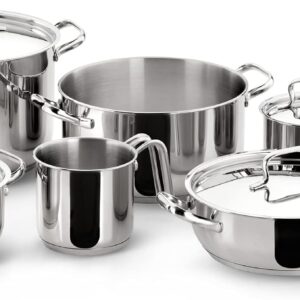 61NQuLCiIuS._AC_SL1500_ Batterie de Cuisine Lagostina Sfiziosa 10 Pièces Inox 18/10 - Induction