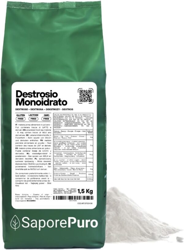 61PkoAFt0ML._AC_SL1080_ SaporePuro Dextrose en Poudre 1,5 kg | Idéal Glaces & Sorbets
