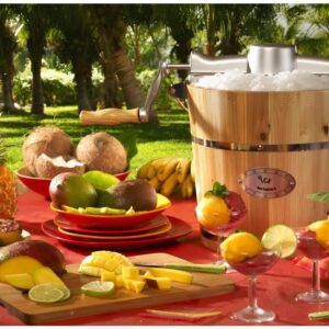 61RKP6K7VWL._AC_SL1024_ Sorbetière Électrique et Manuelle en Bois GIVRETO 3.5 L | Cuve Aluminium