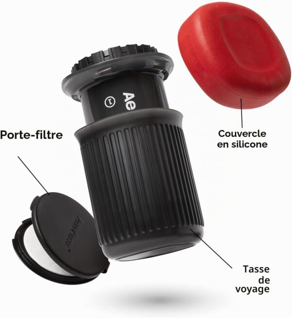 AeroPress Go Cafetière Portable de Voyage 237ml avec Mug Inclus