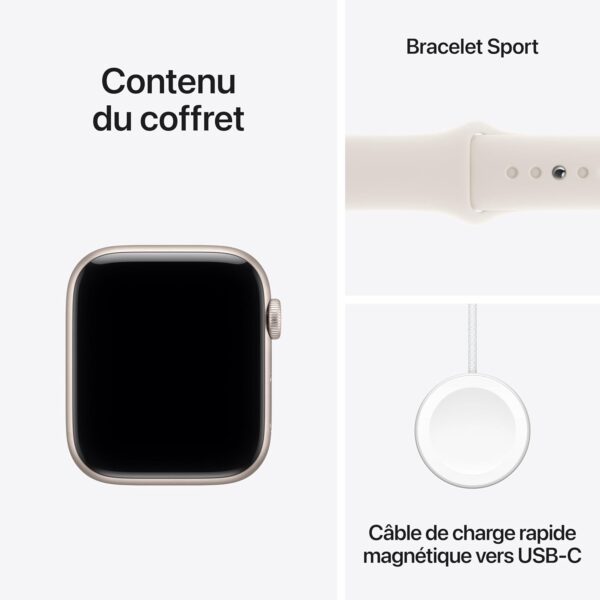 61XTHaCXY4L._AC_SL1500_ Apple Watch SE 3 GPS 44mm Lumiere Stellaire Montre Connectee