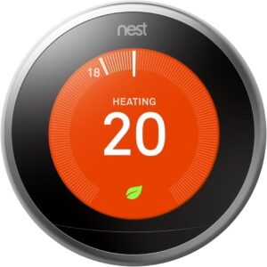 Google Nest Learning Thermostat 3eme Generation Argent Wi-Fi